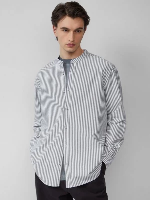 Foto van product Regular fit: overhemd met opstaande kraag van gestreept Oxford QS blauw
