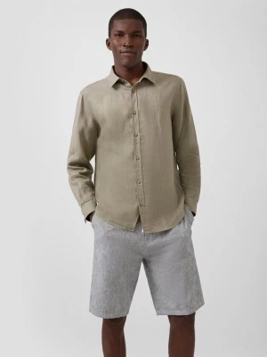 Foto van product Regular fit: overhemd van puur linnen s.Oliver olijfgroen