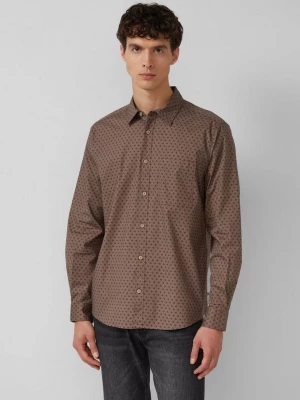 Foto van product Regular fit: shirt met all-over print en borstzakje s.Oliver bruin