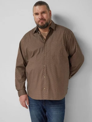 Foto van product Regular fit: shirt met all-over print en borstzakje s.Oliver bruin