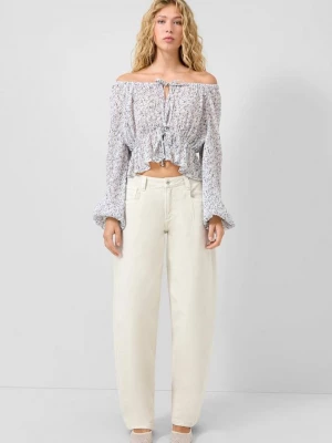 Foto van product Relaxed fit / mid rise / barrel leg jeans QS beżowy