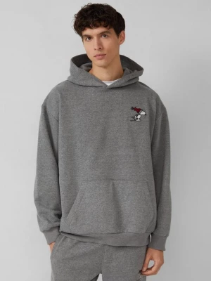 Foto van product Relaxed sweatshirt met capuchon en Peanuts®-illustraties s.Oliver grijs