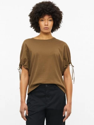 Foto van product Relaxed T-shirt met verstelbare mouwen s.Oliver bruin