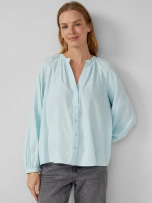 Foto van product Relaxed vallende flanellen blouse met rimpels s.Oliver