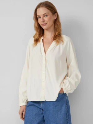 Foto van product Relaxed vallende flanellen blouse met rimpels s.Oliver crème