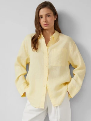Foto van product Relaxed vallende linnen blouse s.Oliver geel
