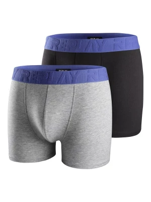 Foto van product REPLAY Boxershorts grijs gemêleerd / violetblauw / zwart