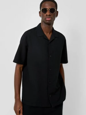Foto van product Resort fit: shirt met korte mouwen en structuur QS zwart