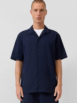 Foto van product Resort pasvorm: seersucker overhemd QS blauw