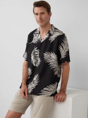Foto van product Resort pasvorm: shirt met korte mouwen van viscosemix s.Oliver zwart