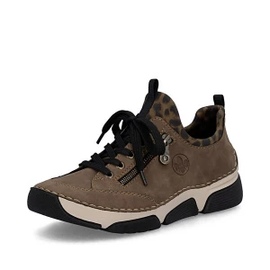 Foto van product Rieker Sportieve veterschoen bruin / zwart