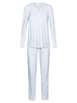 Foto van product Rösch Pyjama ' Mustermix ' lichtblauw / wit