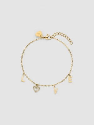 Foto van product Roestvrijstalen armband met bedels s.Oliver goud