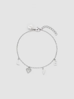 Foto van product Roestvrijstalen armband met bedels s.Oliver zilver