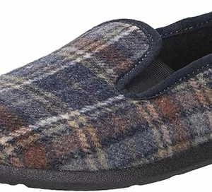Foto van product ROHDE Huisschoen donkerblauw / cognac / kaki