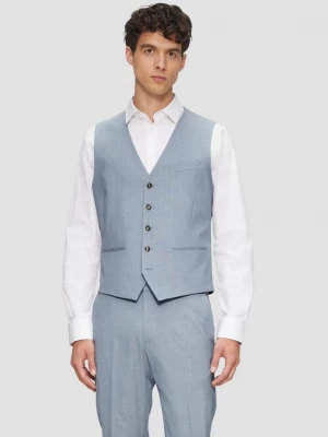 Foto van product s.O Pure: Pakgilet met een fijn geweven textuur s.Oliver blauw