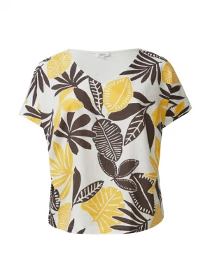 Foto van product s.Oliver CURVE Shirt ecru / donkerbruin / geel