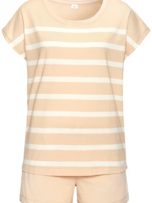 Foto van product s.Oliver Korte pyjama beige / wit