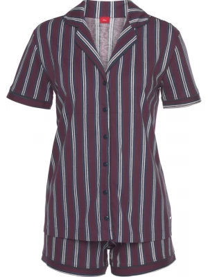 Foto van product s.Oliver Korte pyjama blauw / bordeaux / wit