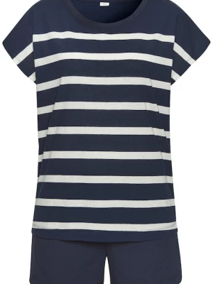 Foto van product s.Oliver Korte pyjama donkerblauw / offwhite