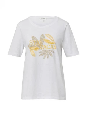 Foto van product s.Oliver Shirt geel / olijfgroen / wit