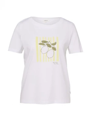Foto van product s.Oliver Shirt lichtgeel / olijfgroen / wit