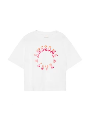 Foto van product s.Oliver Shirt pasteloranje / pink / wit