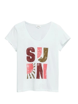 Foto van product s.Oliver Shirt 's.Oliver - Dames t-shirt' wit