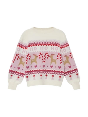Foto van product s.Oliver Trui crème / brokaat / pink / rosa / rood / wit