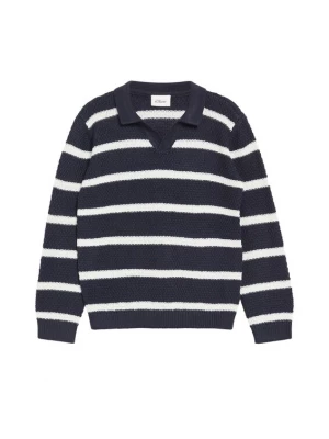 Foto van product s.Oliver Trui donkerblauw / wit