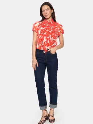 Foto van product SAINT TROPEZ Blouse 'LiljaSZ' rood / wit