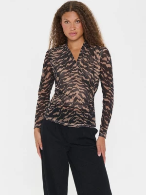 Foto van product SAINT TROPEZ Blouse 'Migga' bruin / zwart