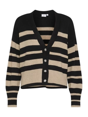 Foto van product SAINT TROPEZ Gebreid vest 'Inette' beige / zwart