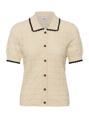 Foto van product SAINT TROPEZ Gebreid vest 'SZRonette' beige / zwart