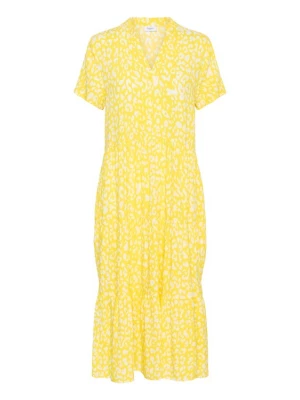 Foto van product SAINT TROPEZ Jurk 'Eda' geel / wit