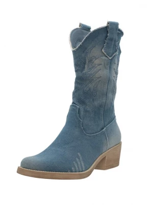 Foto van product Salinyang Cowboylaarzen blauw denim