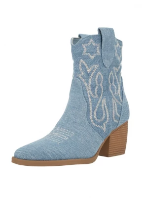 Foto van product Salinyang Cowboylaarzen blauw denim