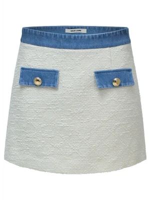 Foto van product Salsa Jeans Broek 'Tweed Skort With Denim Belt' wit