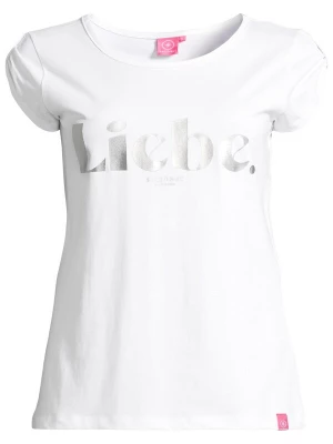 Foto van product salzhaut Shirt 'BIIKE LIEBE' zilver / wit