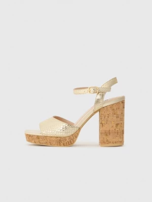 Foto van product Sandalen met hoge hak Dune London goudkleurig