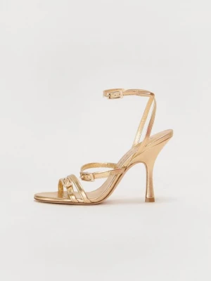 Foto van product Sandalen met hoge hak Stuart Weitzman goudkleurig