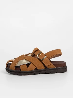 Foto van product Sandalen met plateauzool Bisgaard camel