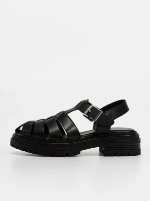 Foto van product Sandalen met plateauzool Jonak zwart