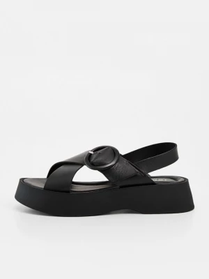 Foto van product Sandalen met plateauzool Jonak zwart