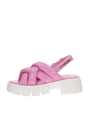 Foto van product Sandalen met plateauzool LOVE MOSCHINO donkerroze