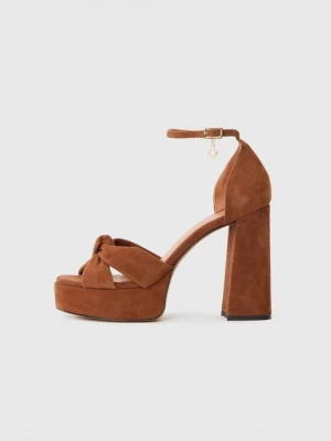 Foto van product Sandalen met plateauzool Maje cognac