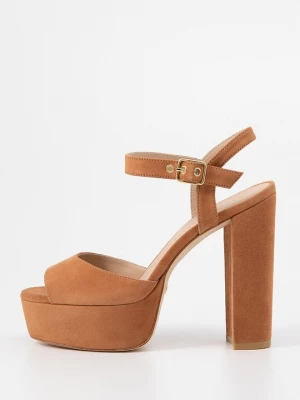 Foto van product Sandalen met plateauzool Stuart Weitzman lichtbruin