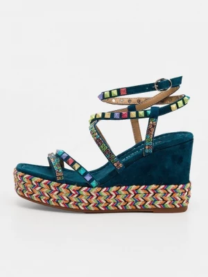 Foto van product Sandalen met sleehak Alma en Pena blauw