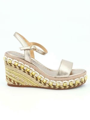 Foto van product Sandalen met sleehak Alma en Pena goudkleurig