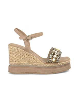 Foto van product Sandalen met sleehak Alma en Pena lichtbruin mêleerd